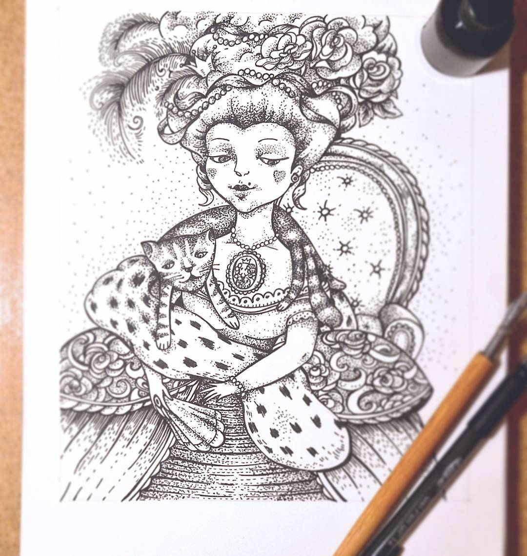 A-princess-with-a-cat