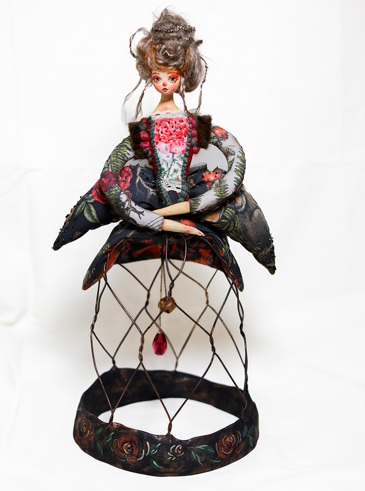 Wire Dress Figure — OOAK Figurative Art Doll Sculpture