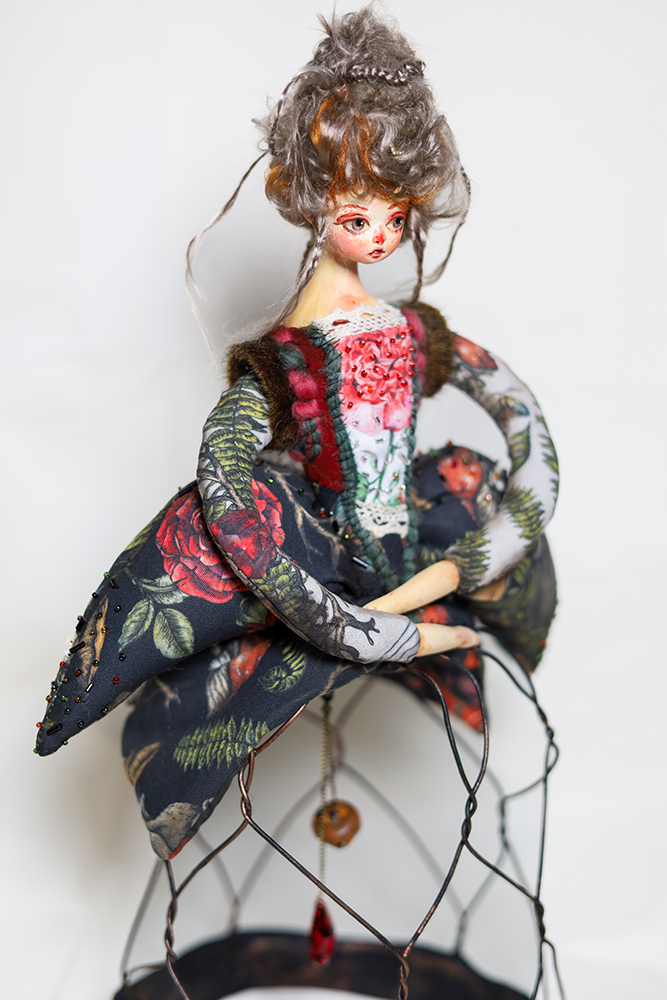 Wire Dress Figure — OOAK Figurative Art Doll Sculpture