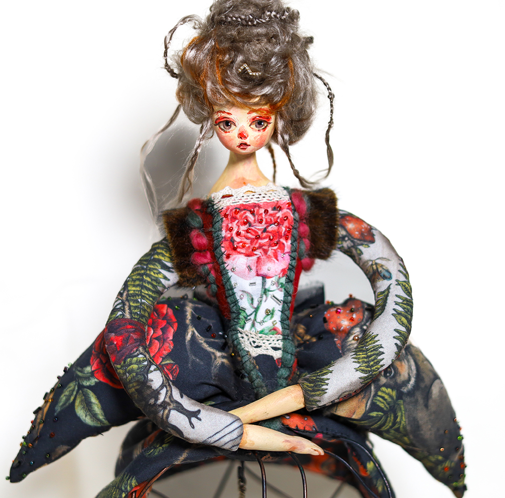 Wire Dress Figure — OOAK Figurative Art Doll Sculpture
