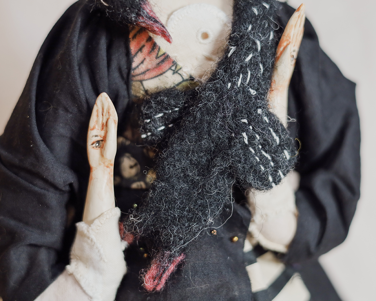 Cygnus – The Swan Constellation | Mixed Media Art Doll