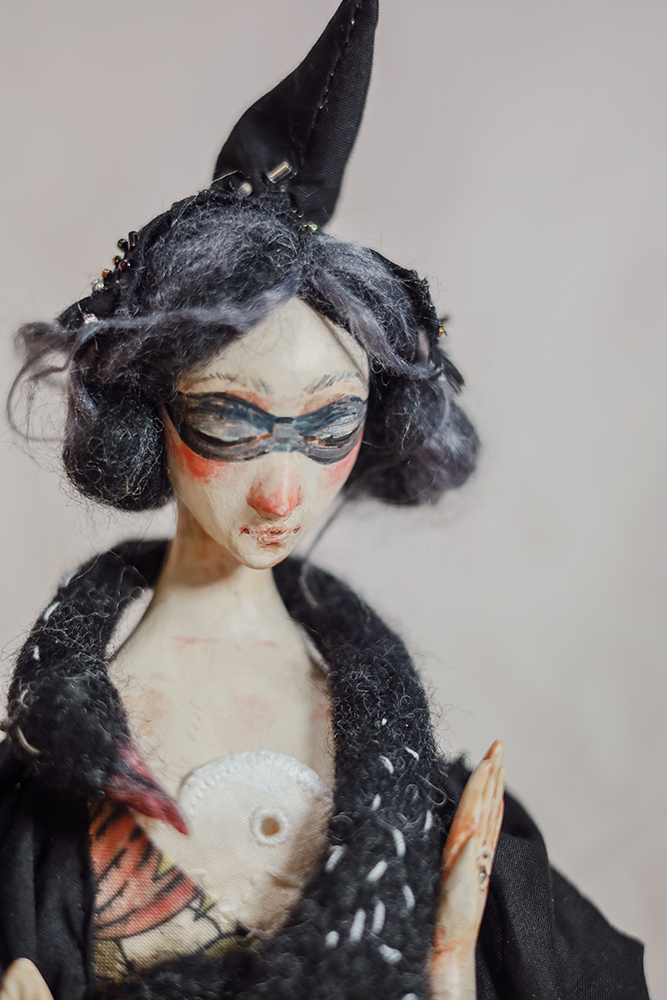 Cygnus – The Swan Constellation | Mixed Media Art Doll