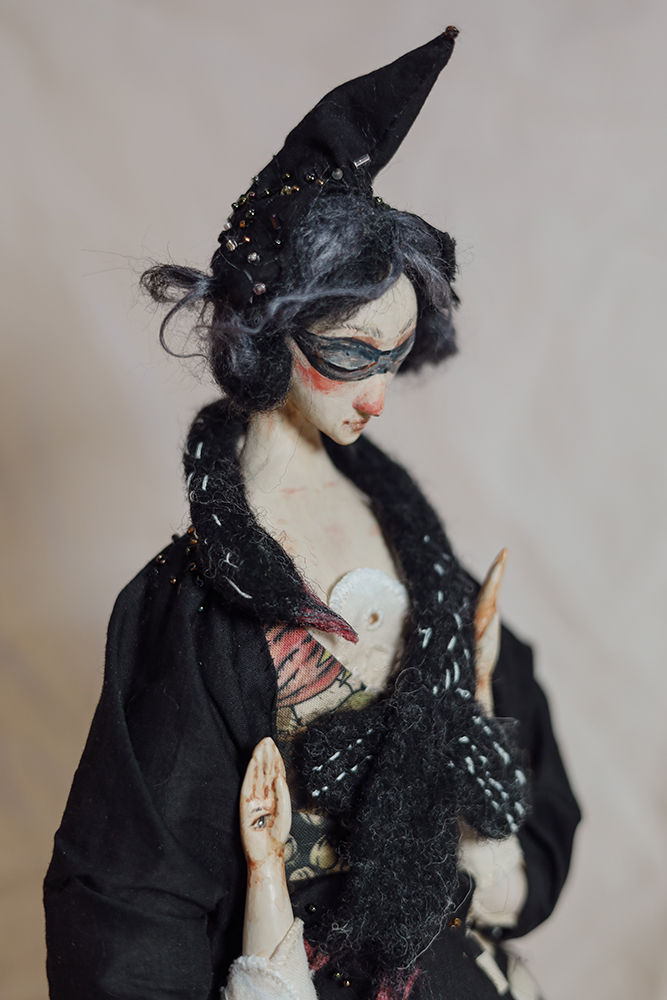 Cygnus – The Swan Constellation | Mixed Media Art Doll