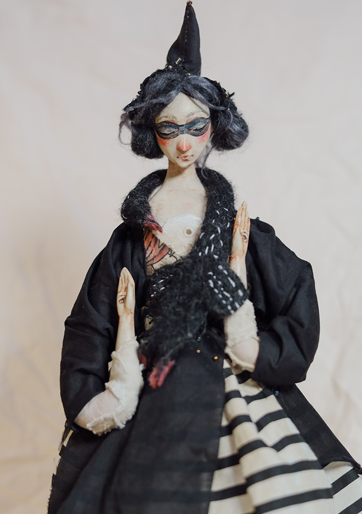 Cygnus – The Swan Constellation | Mixed Media Art Doll