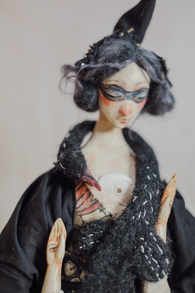 Cygnus – The Swan Constellation | Mixed Media Art Doll