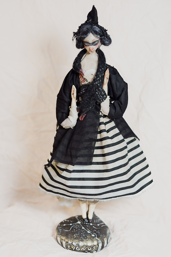 Cygnus – The Swan Constellation | Mixed Media Art Doll